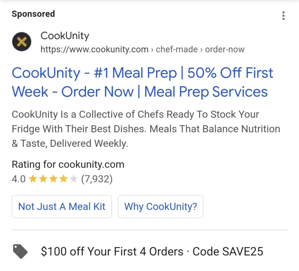 Extensiones de anuncios en Google Ads: el recurso para mejorar tu rendimiento publicitario Promotion Asset Example
