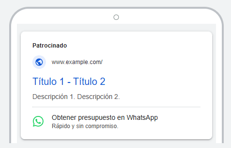 Extensiones de anuncios en Google Ads: el recurso para mejorar tu rendimiento publicitario message asset