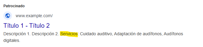 Extensiones de anuncios en Google Ads: el recurso para mejorar tu rendimiento publicitario structured snipped asset
